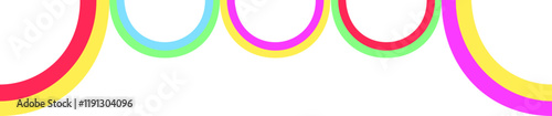 Curved lines birthday party decorations are colorful