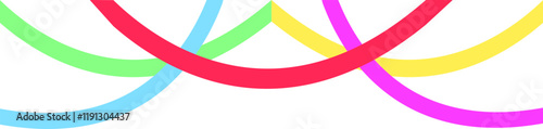 Curved lines birthday party decorations are colorful