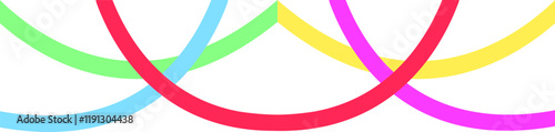 Curved lines birthday party decorations are colorful