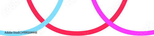 Curved lines birthday party decorations are colorful