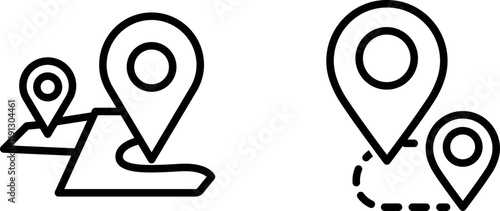  "Location Icon Representing Navigation, Geographical Position, and Mapping for Finding Places"