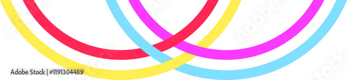 Curved lines birthday party decorations are colorful