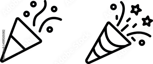 "Party Popper Icon Representing Celebration, Festivity, and Joyful Occasions"