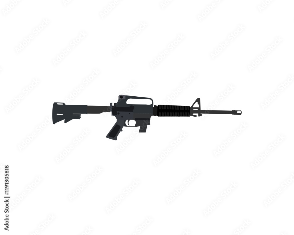 AR 15 Gun Vector And Art Design AR 15 Gun Vector And Art Design