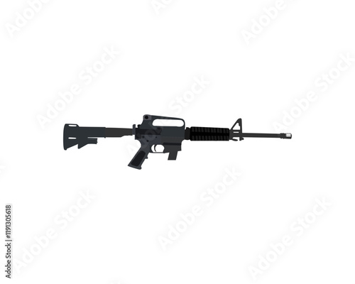 AR 15 Gun Vector And Art Design