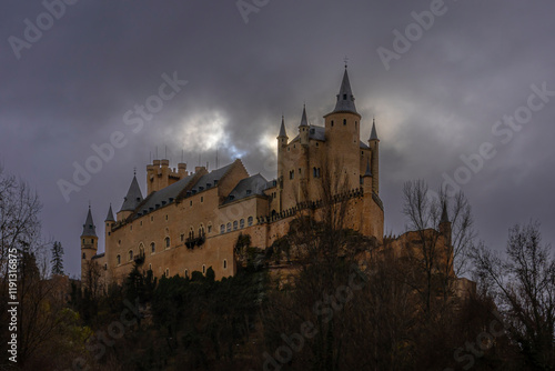 Dramatic Alcázar of Segovia: A Fairytale Castle Perched on a Rocky Hillside.