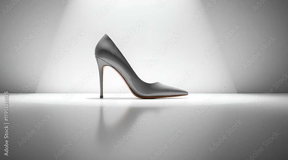 High heels, Stylish high heels on reflective surface with spotlight illuminating elegant design High heels, Stylish high heels on reflective surface with spotlight illuminating elegant design