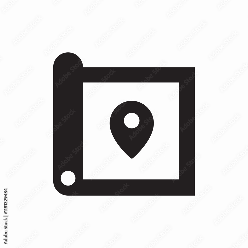 Map route location icon vector sign Map route location icon vector sign