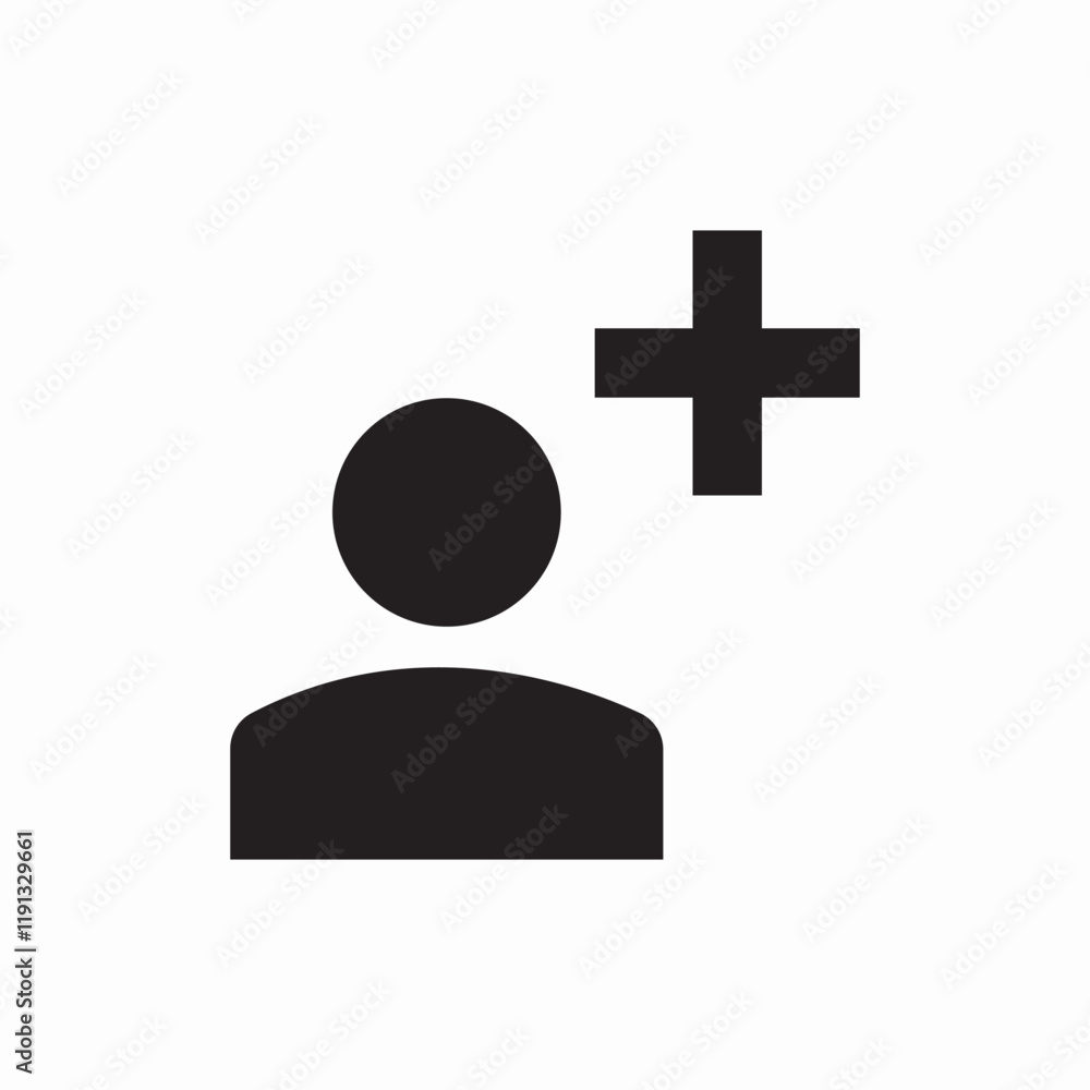 Add user profile icon vector sign Add user profile icon vector sign