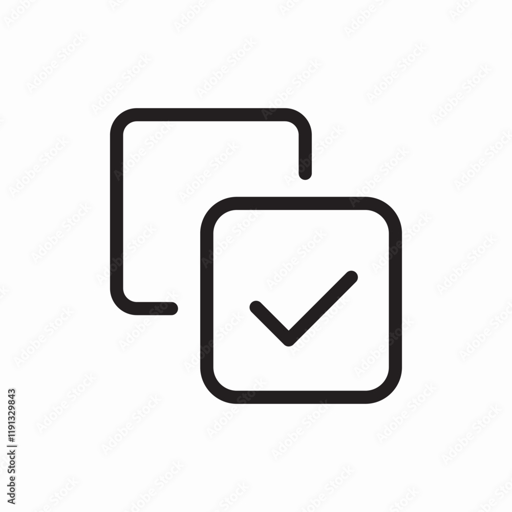 Checkbox task done icon vector sign Checkbox task done icon vector sign