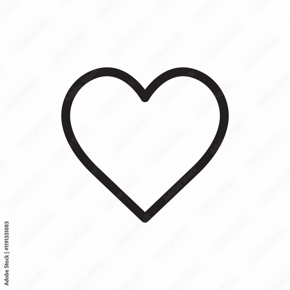 Heart favorite like icon vector sign Heart favorite like icon vector sign