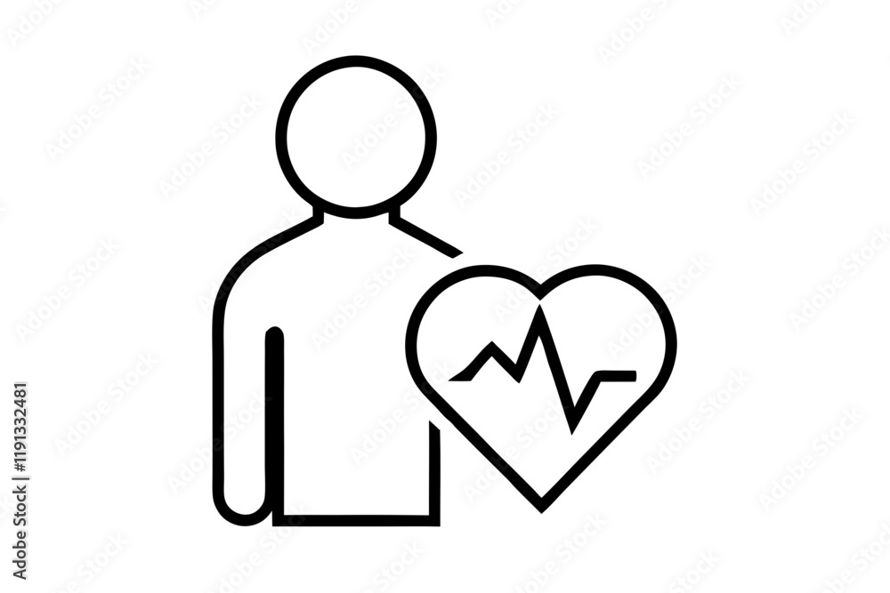 Clean Health Check Silhouette Icon for Medical Use Clean Health Check Silhouette Icon for Medical Use
