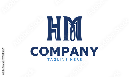 HM H hm initial logo | initial based abstract modern minimal creative logo, vector template image. luxury logotype logo, real estate homie logo. typography logo. initials logo