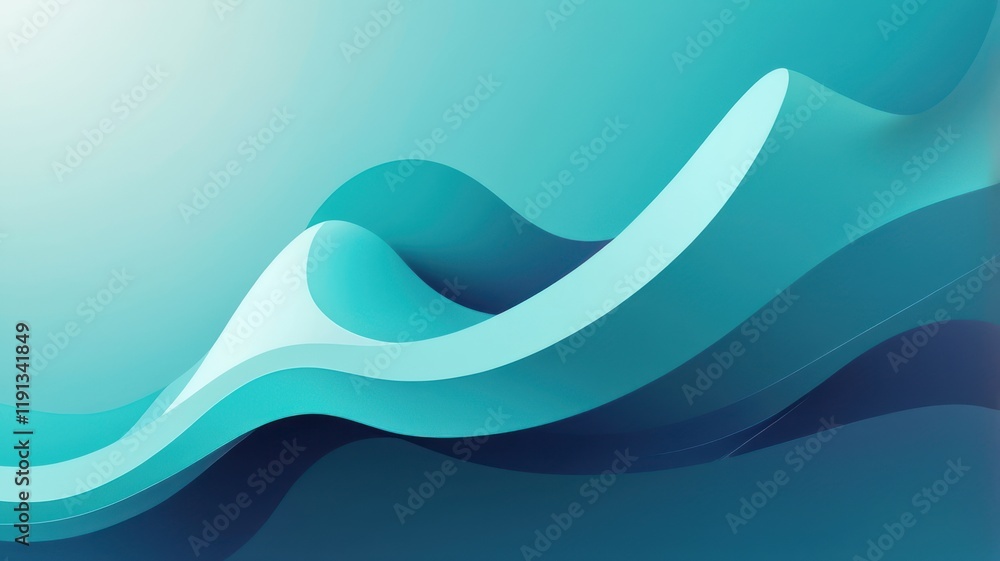 Abstract blue wave vector design with flowing lines Abstract blue wave vector design with flowing lines
