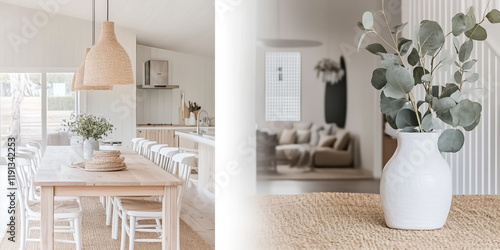 Wallpaper Mural Bright dining room with a Scandinavian-inspired design. Torontodigital.ca