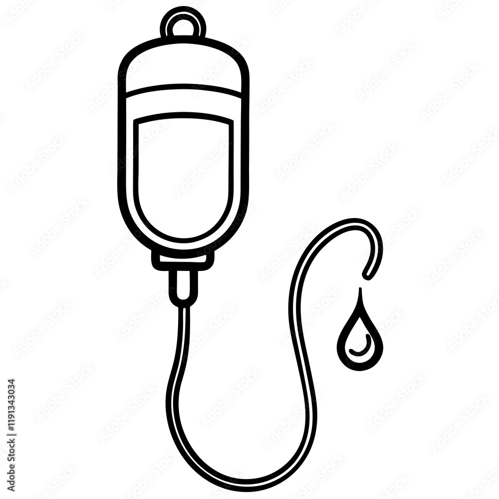 IV Drip on white background IV Drip on white background