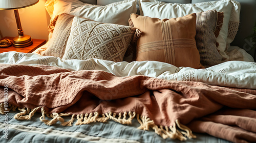 Cozy and Comfortable Bedroom Decor: A Rustic Boho Interior Design photo