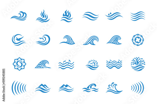 water wave logo illustration  photo