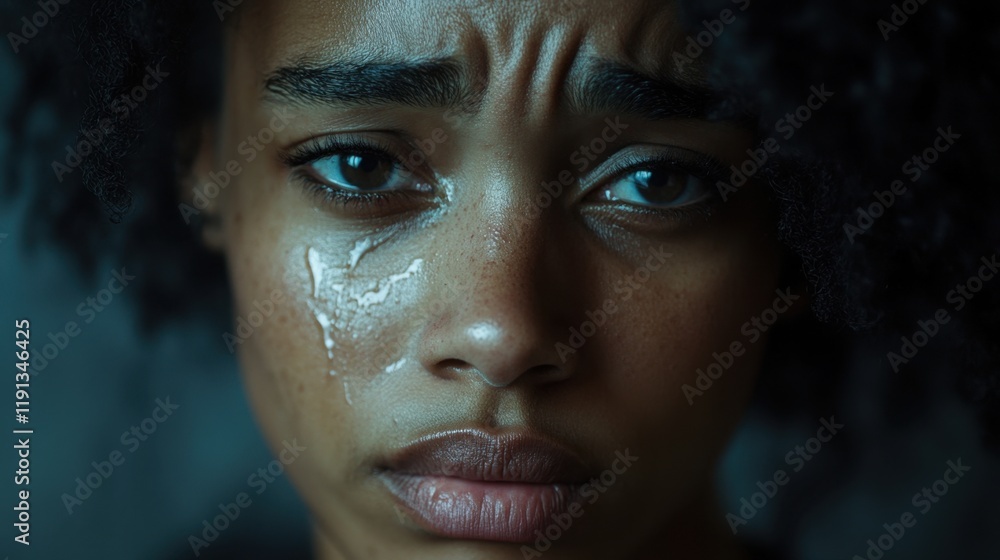 Emotional Portrait Capturing Strength and Sadness Emotional Portrait Capturing Strength and Sadness