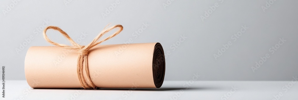 Cardboard tube packaging for snacks made from recycled materials on a clean background Cardboard tube packaging for snacks made from recycled materials on a clean background