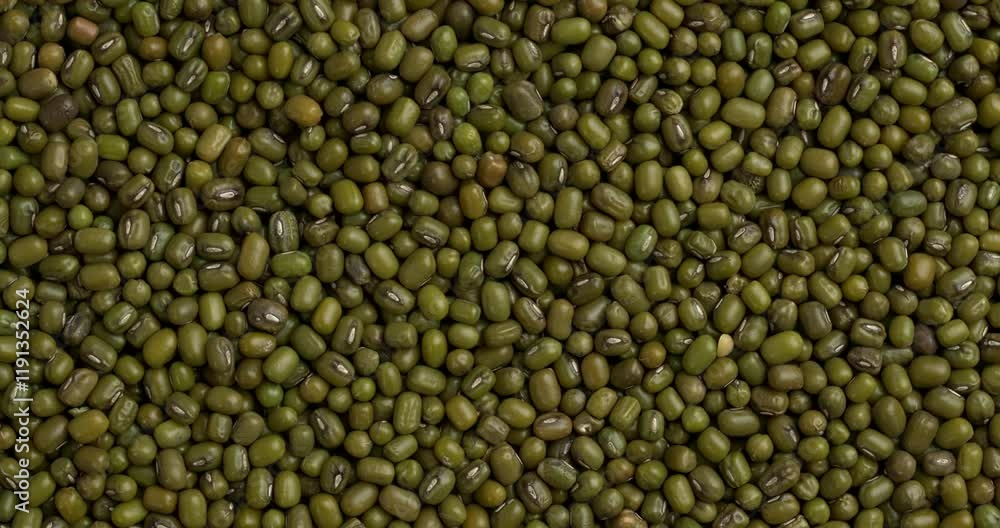 Top view of dried mung beans as an background texture. Used in an Ayurvedic diet that cleanses the body. Top view of dried mung beans as an background texture. Used in an Ayurvedic diet that cleanses the body.