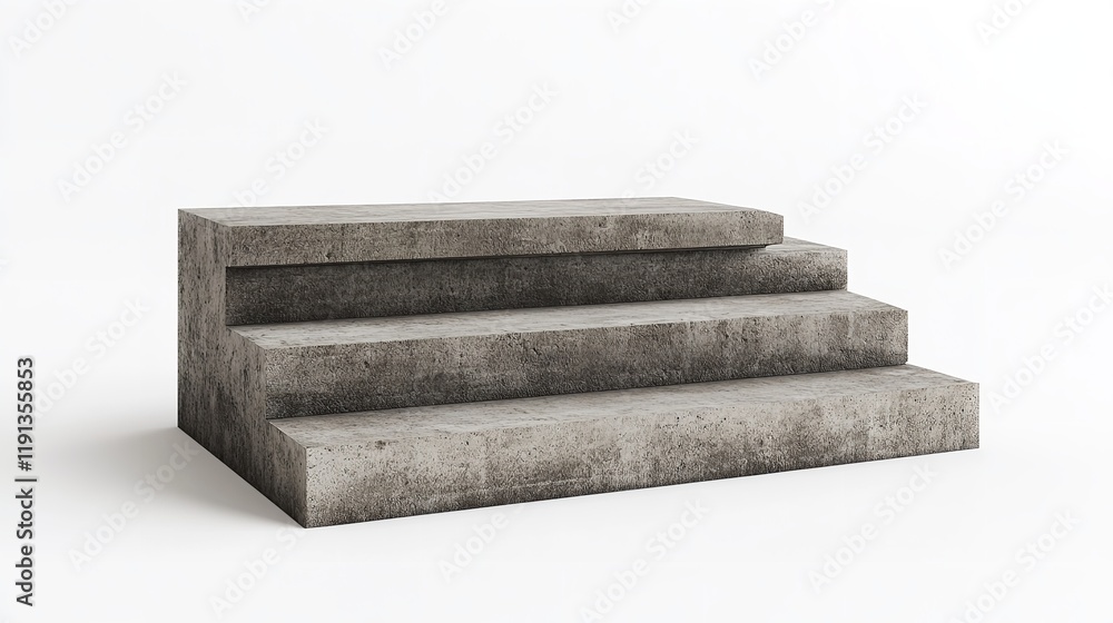 Concrete Stairs on an Isolated White Background - Minimalistic Design
Concrete Stairs on an Isolated White Background - Minimalistic Design