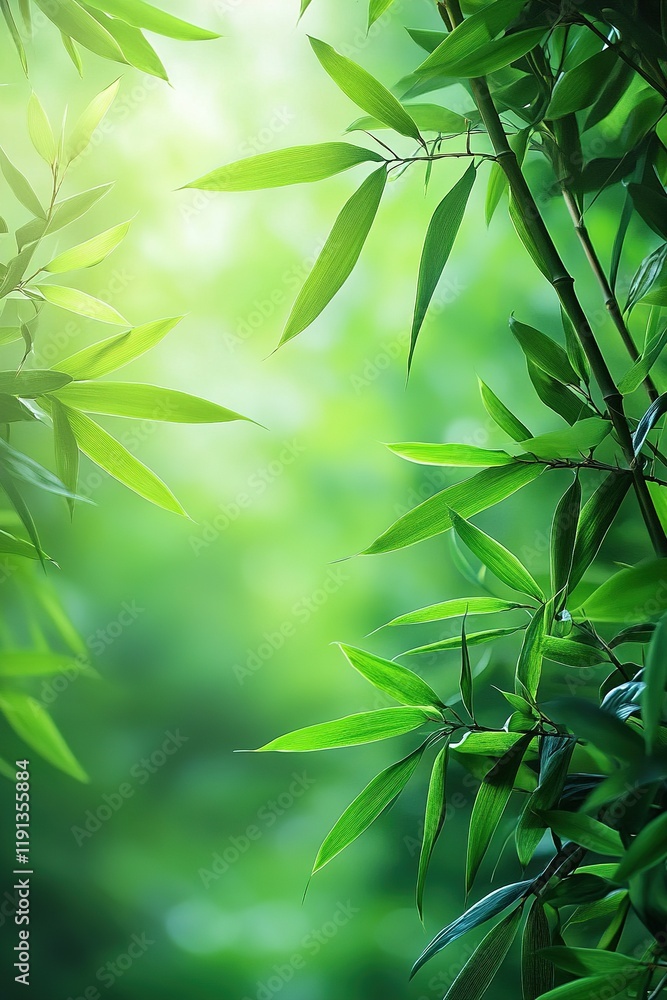 Obraz premium Experience serenity at a wellness retreat surrounded by lush greenery and soothing natural light