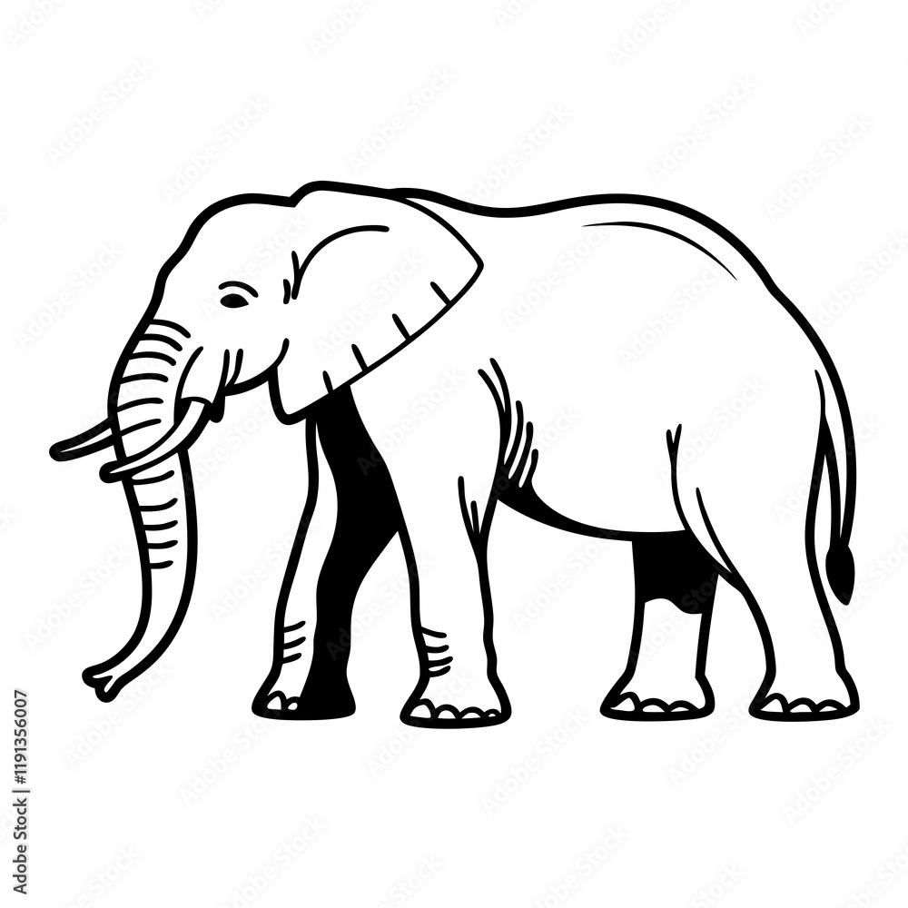 Obraz premium elephant isolated on white
