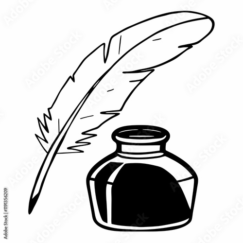 feather and ink