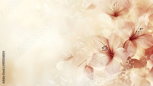 Delicate Pale Flowers Bloom Softly Against A Light Background