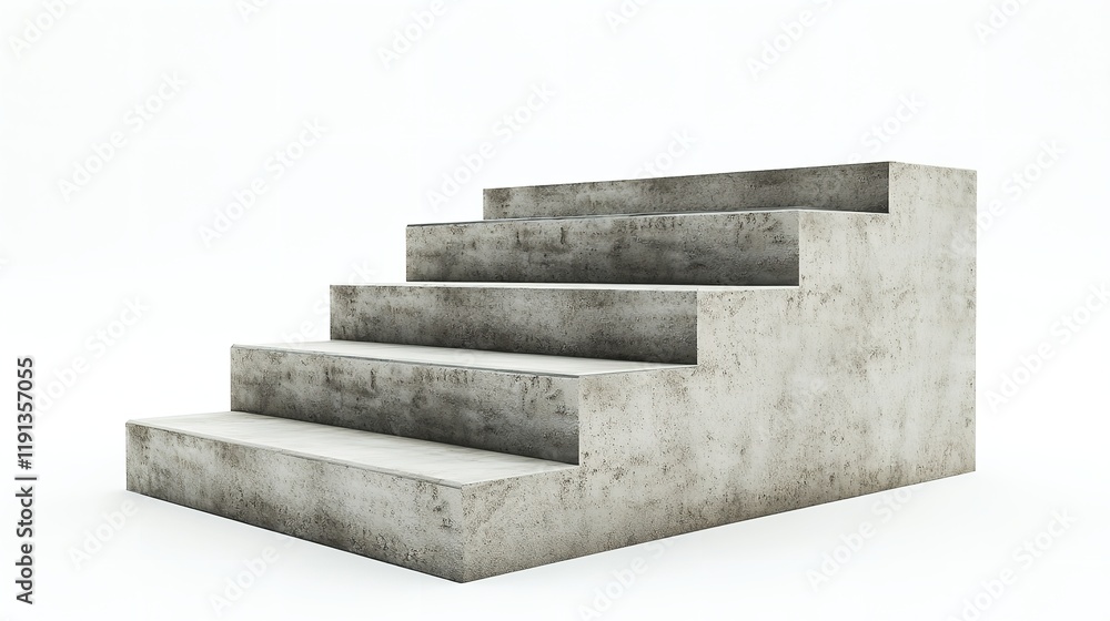 Concrete Stairs on an Isolated White Background - Minimalistic Design
Concrete Stairs on an Isolated White Background - Minimalistic Design