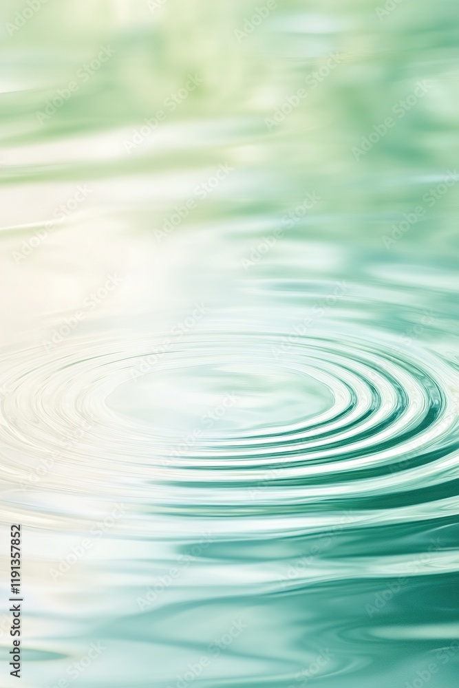 custom made wallpaper toronto digitalSoft water ripples and gentle light reflections create a tranquil wellness-themed background in calming pastel green and blue tones for relaxation and mindfulness