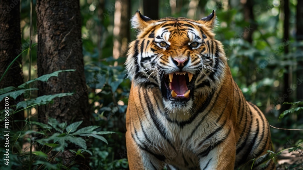 The majestic Siberian tiger, a powerful predator with mesmerizing stripes, roams freely in the wild, a stark contrast to its captive counterpart in the zoo The majestic Siberian tiger, a powerful predator with mesmerizing stripes, roams freely in the wild, a stark contrast to its captive counterpart in the zoo
