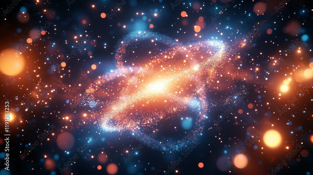 Captivating Galaxy with Vibrant Colors and Sparkling Stars Captivating Galaxy with Vibrant Colors and Sparkling Stars