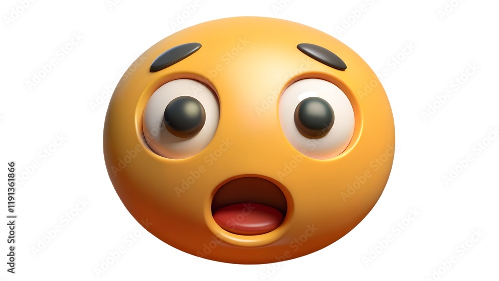 Face emoji with a big surprised expression and wide-open eyes Face emoji with a big surprised expression and wide-open eyes