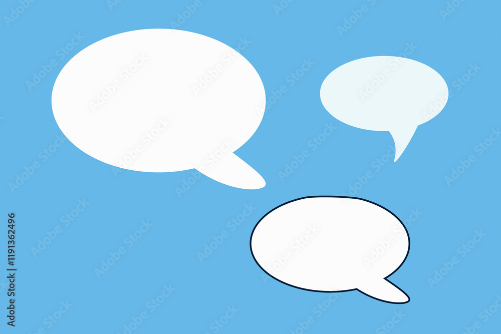 speech bubbles, set, vector, white, universal, clean speech bubbles, set, vector, white, universal, clean