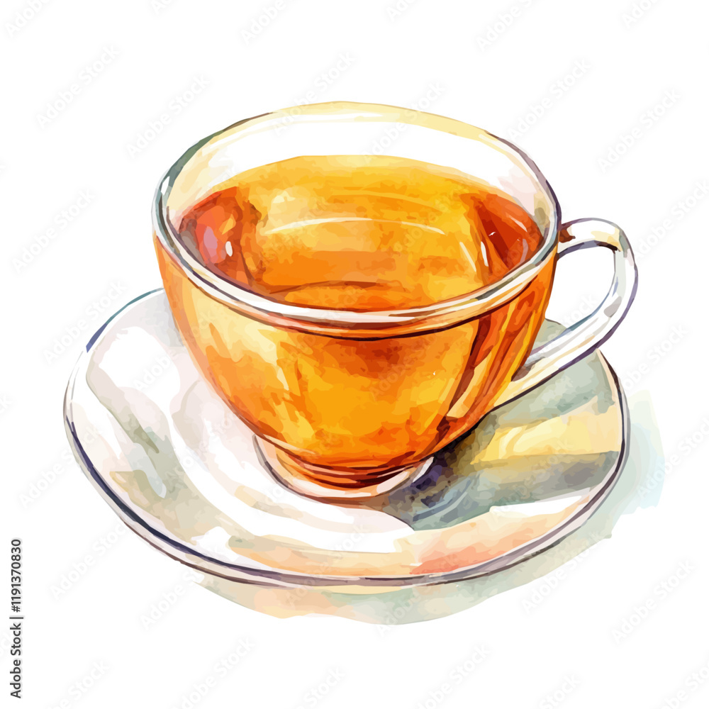 A watercolor illustration of English breakfast tea, isolated on a white background. English Breakfast Tea vector.
A watercolor illustration of English breakfast tea, isolated on a white background. English Breakfast Tea vector.