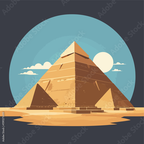 giza pyramid.vector illustration.