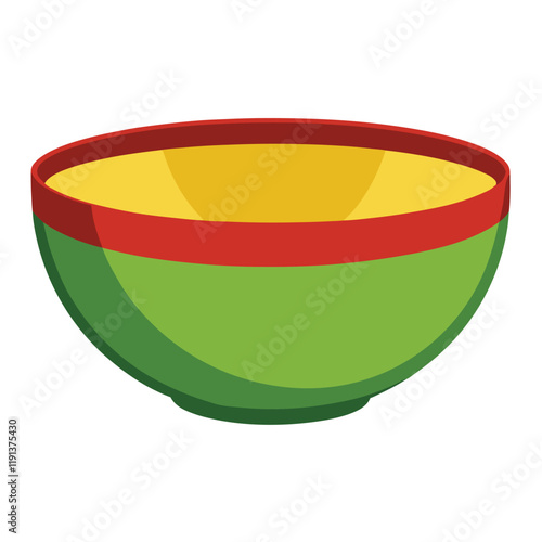 green bowl isolated on white background