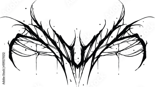 dark art tattoo ornaments are suitable for tattoo printing on the back or chest and can be edited