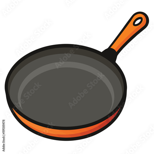 frying pan isolated on white background