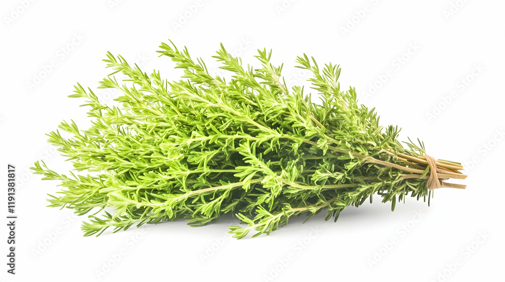 Fresh thyme bunch, isolated on white, culinary herb, ingredient for cooking, healthy food Fresh thyme bunch, isolated on white, culinary herb, ingredient for cooking, healthy food