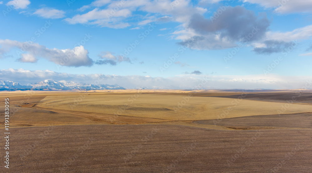 Aerial view of the Montana countryside Aerial view of the Montana countryside