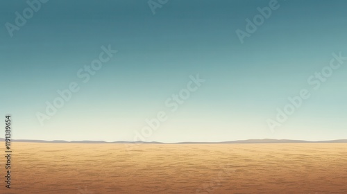 Expansive Desert Landscape Under a Clear Blue Sky