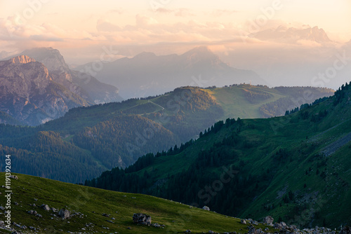 Many Mountain Layers in Italy