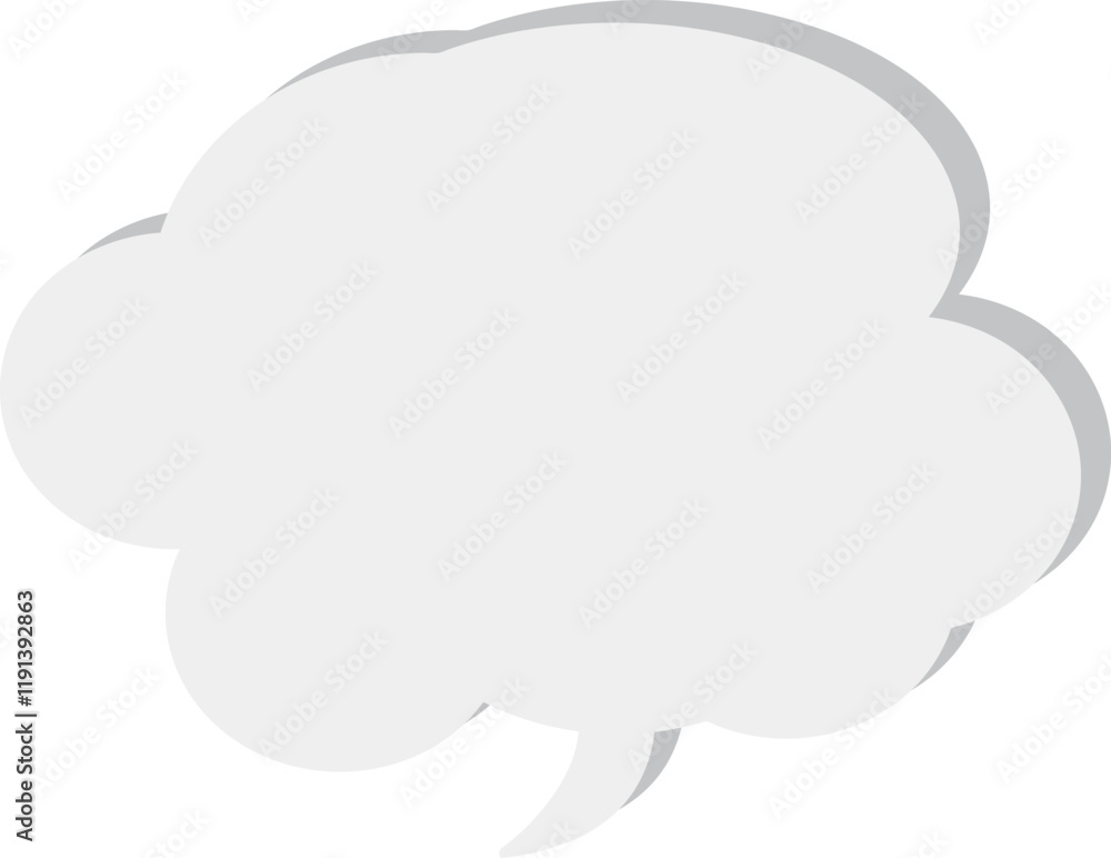 The speech bubble is voluminous. The speech bubble is voluminous.