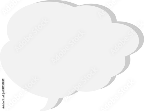 The speech bubble is voluminous.