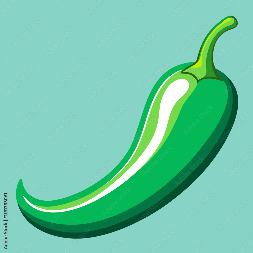 illustration of a green pepper illustration of a green pepper
