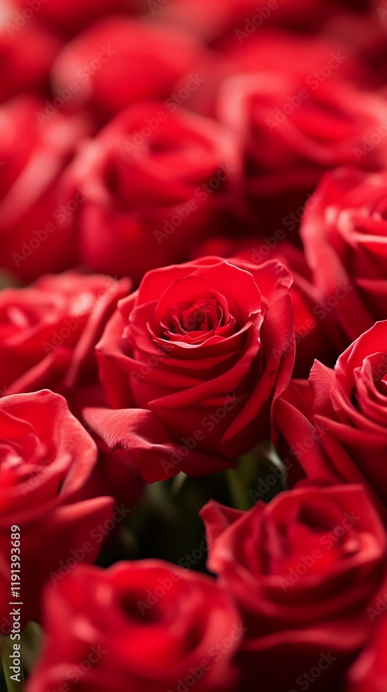 Lush Red Roses in Full Bloom Perfect for Romantic Floral Backgrounds : Generative AI Lush Red Roses in Full Bloom Perfect for Romantic Floral Backgrounds : Generative AI
