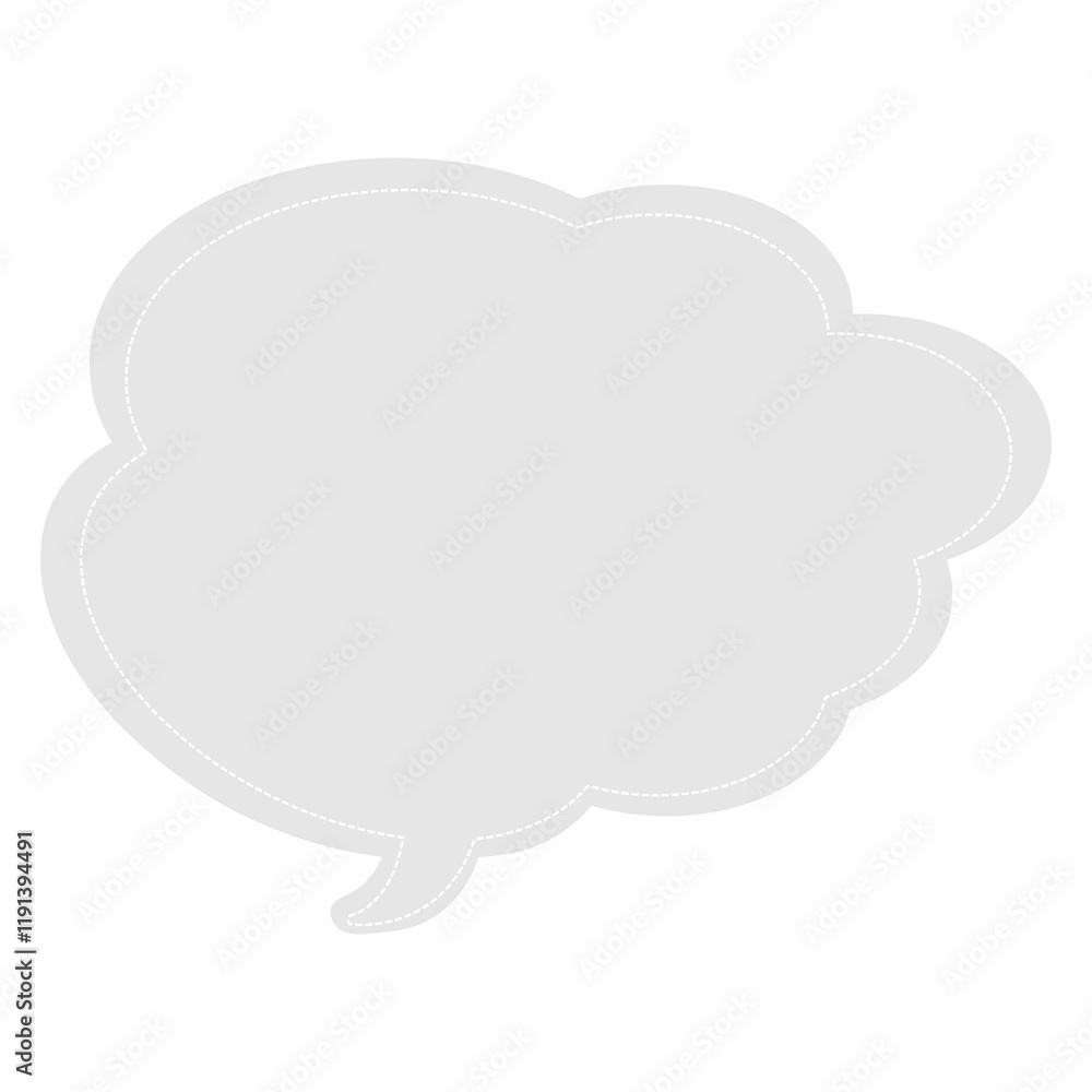 Speech bubble, round and simple. Speech bubble, round and simple.